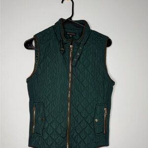 Shinestar Dark Green Quilted Vest